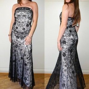 Vintage NWT Caché beaded strapless gown !